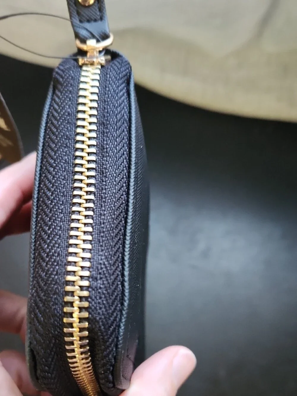 Scout Black Textured Zip-Around Wallet